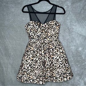 NWT Symphony Leopard Print Dress Size Small Sexy Animal Print Party Mini